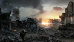 Destroyed ksa city